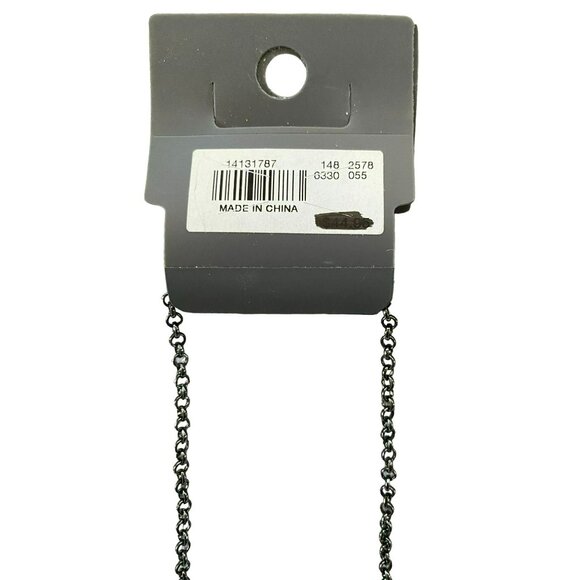 The Limited Black Chain Choker Necklace With Clear Rhinestone Accents - Picture 3 of 5